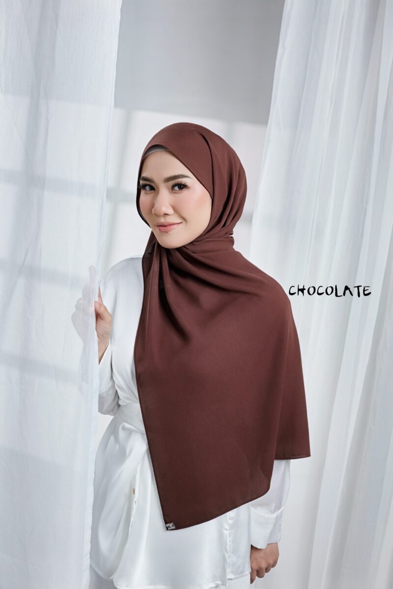 Korean Chiffon Shawl - CHOCOLATE