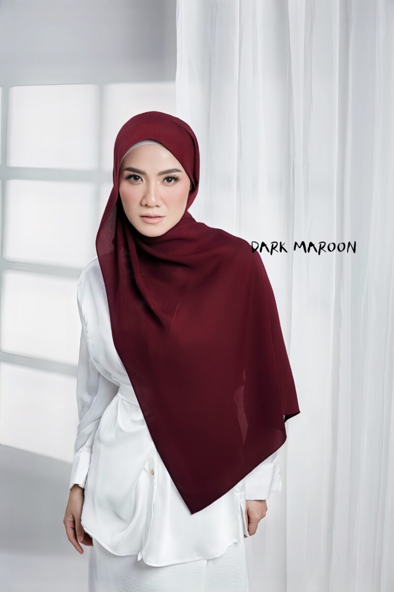 Korean Chiffon Shawl - DARK MAROON