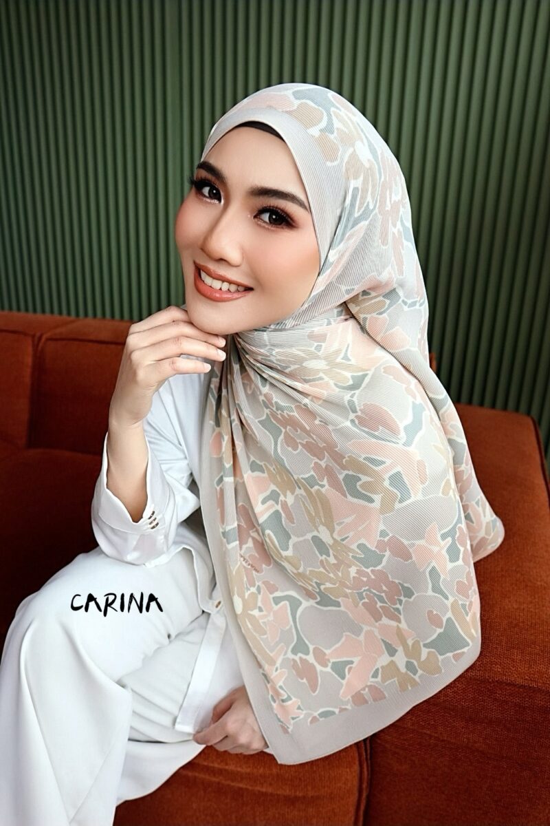 Sara Pleated Printed Shawl - CARINA