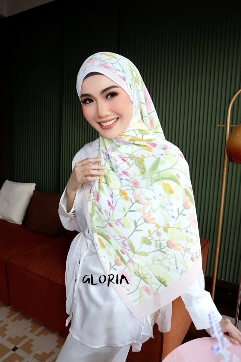 Sara Pleated Printed Shawl - GLORIA