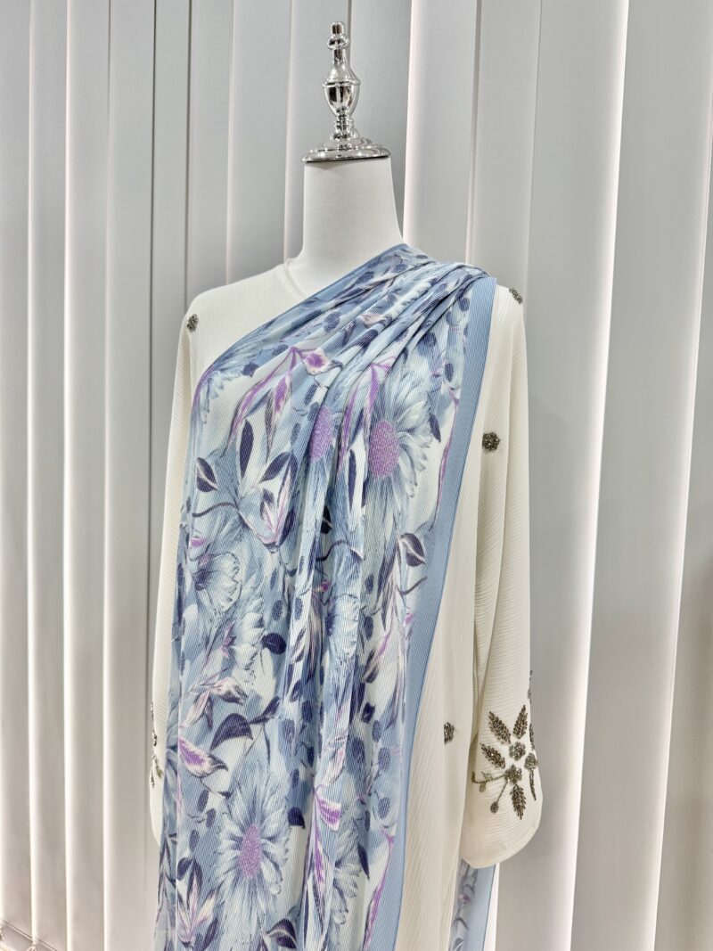 Sara Pleated Printed Shawl - LARA